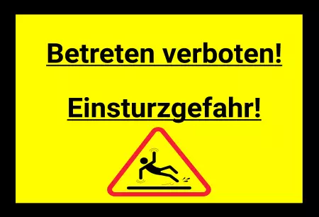 Warnschild Zutritt verboten Warnung - Zutritt verboten Betreten verboten! Bild