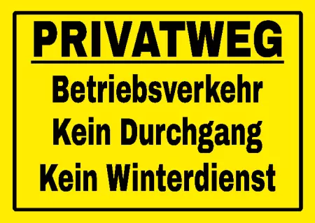 Warnschild Zutritt verboten Warnung - Zutritt verboten Kein Durchgang - Kein Winterdienst Bild